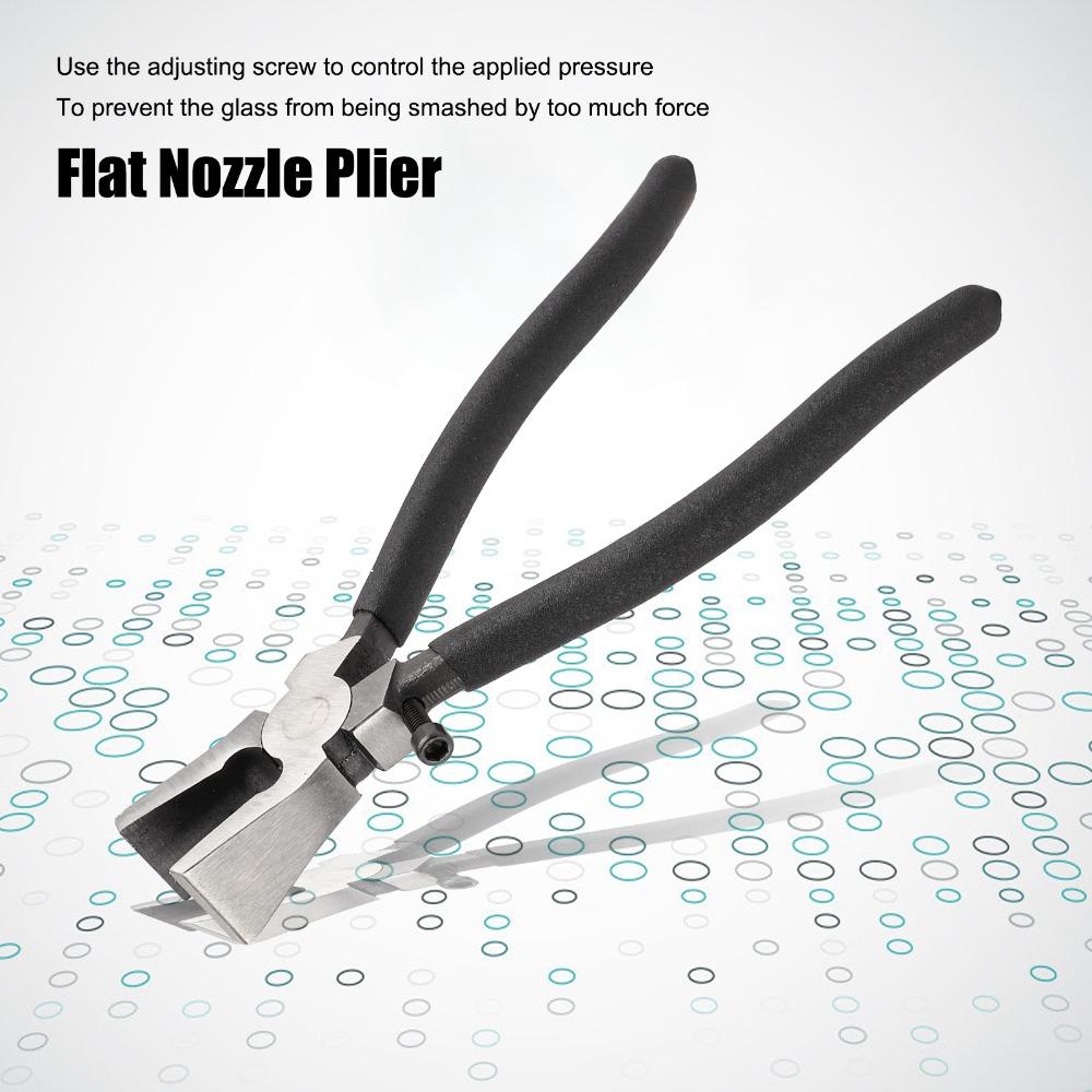 8 Inches Running Pliers Rubber Tips Flat Nose Pliers Stained Glass and Mosaics Work