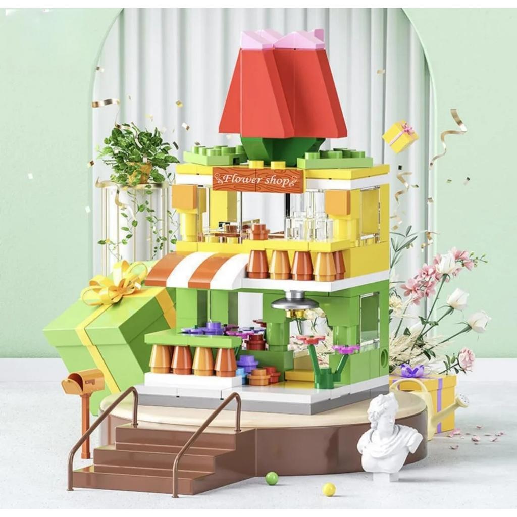 Архитектура Street View House Building Blocks DIY Mini City Store Модель Игрушки Для Рождественских Подарков