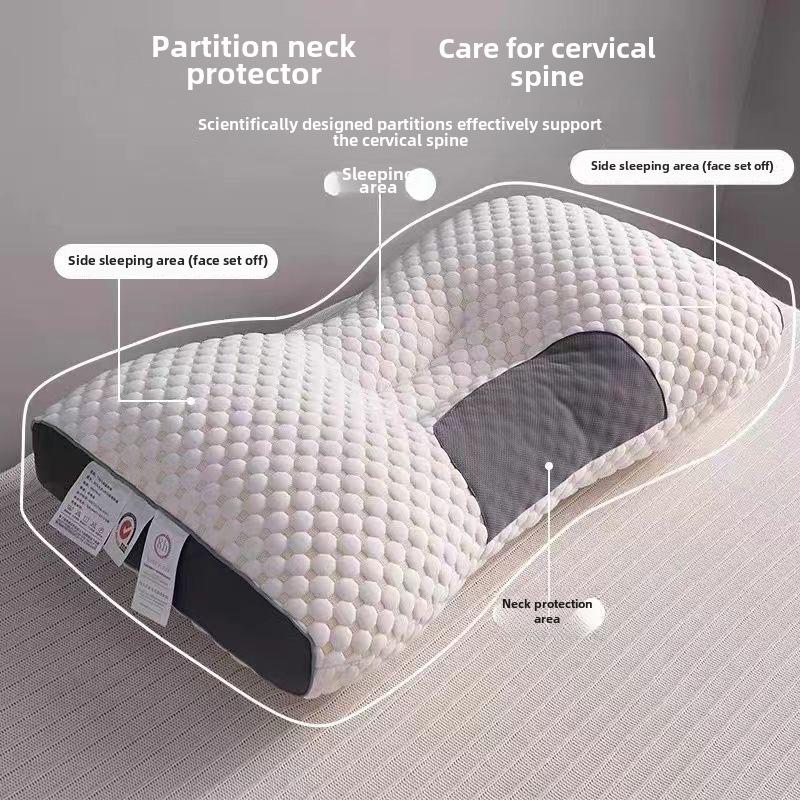 Массажная подушка для шеи из хлопка с вязкой сердцевиной для отелей и взрослых