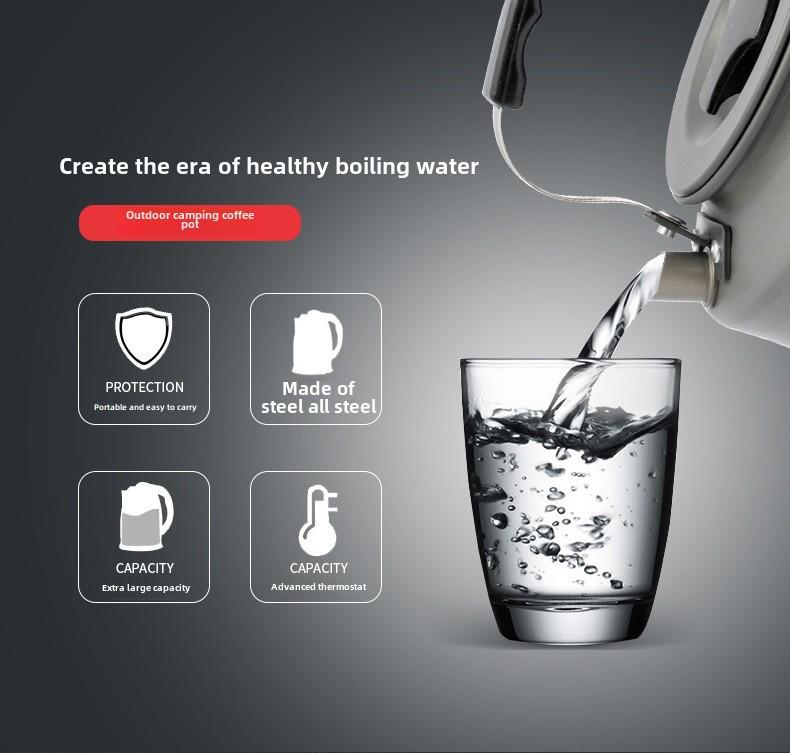 Большой емкости портативный чайник и заварочный чайник для кемпинга на открытом воздухе