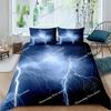 Комплект постельного белья Lightning с изображением морской волны, стихийных бедствий, морского пейзажа, комплект постельного белья Dark Clouds, королевского размера, полиэстеровое одеяло