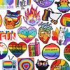 Серия "Радуга" Нашивки Наклейки На Одежду Мультяшные Животные Вышитые Нашивки На Одежду Термонаклейки Декоративные Значки