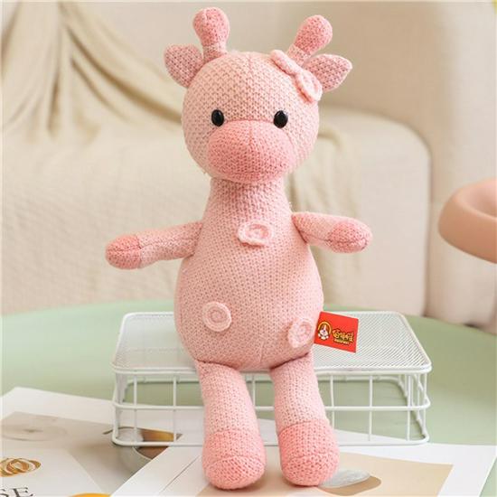 Вязаная шерстяная плюшевая игрушка Кролик и Корова - Игрушка-кукла животное крючком для самостоятельного изготовления, Подарок