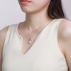 Seulement 925 Sterling Silver Freshwater Natural Pearl Pendant Necklace with Zircon Elegant Flower Design Fine Jewelry for Women