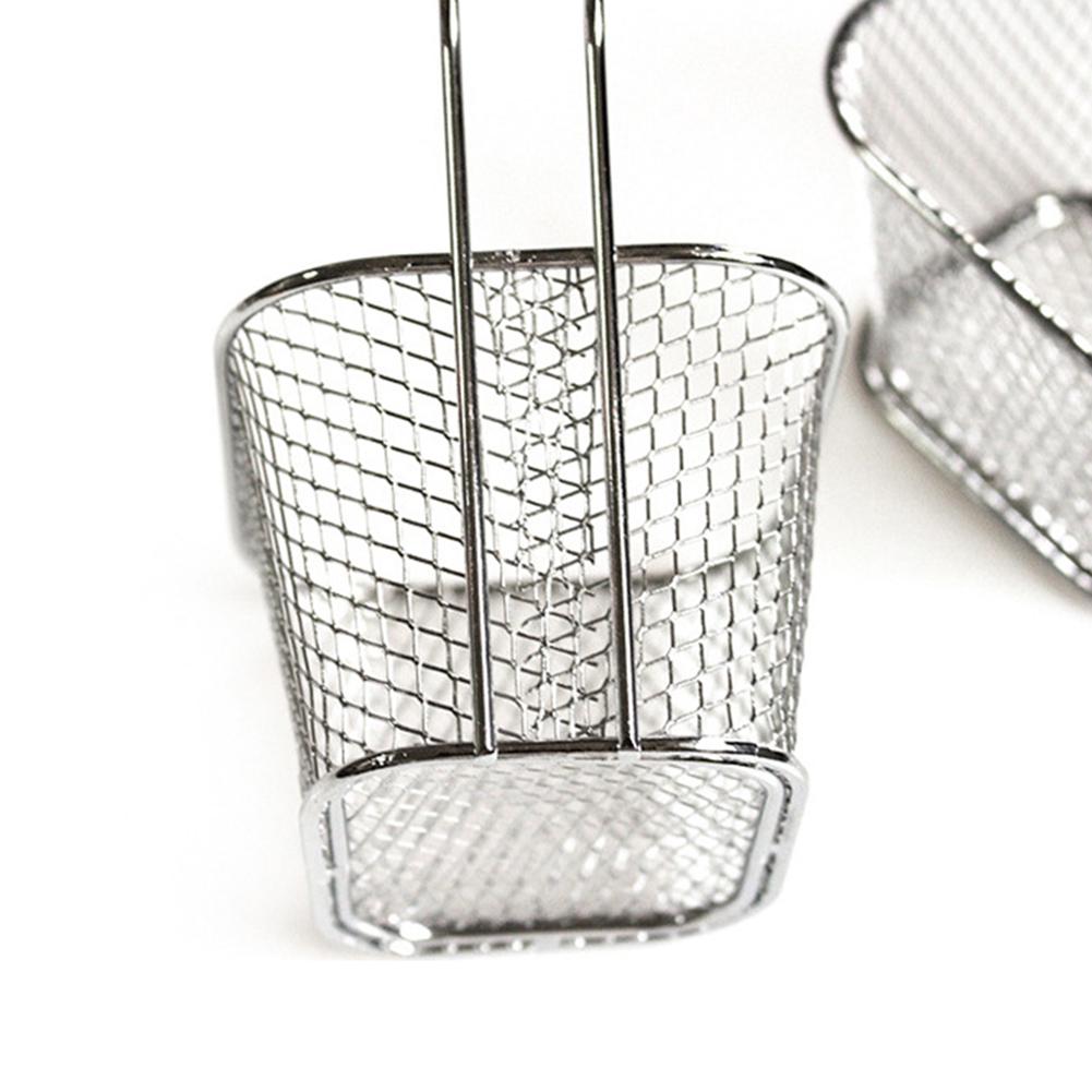 Мини-картофельные чипсы из нержавеющей стали, фритюрница для картофеля фри, корзина, кухонный инструмент