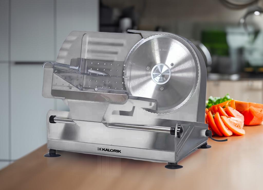 200W Electric Metal Slicer for Bread and Ham with 2 Replaceable Blades