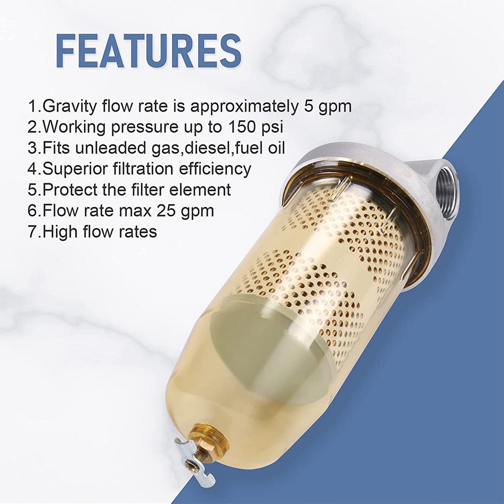 B10-AL Сборочный фильтр топливного бака Сепаратор бензина, дизельного топлива и воды 30 микрон с элементом PF10 Водонепроницаемые фильтры