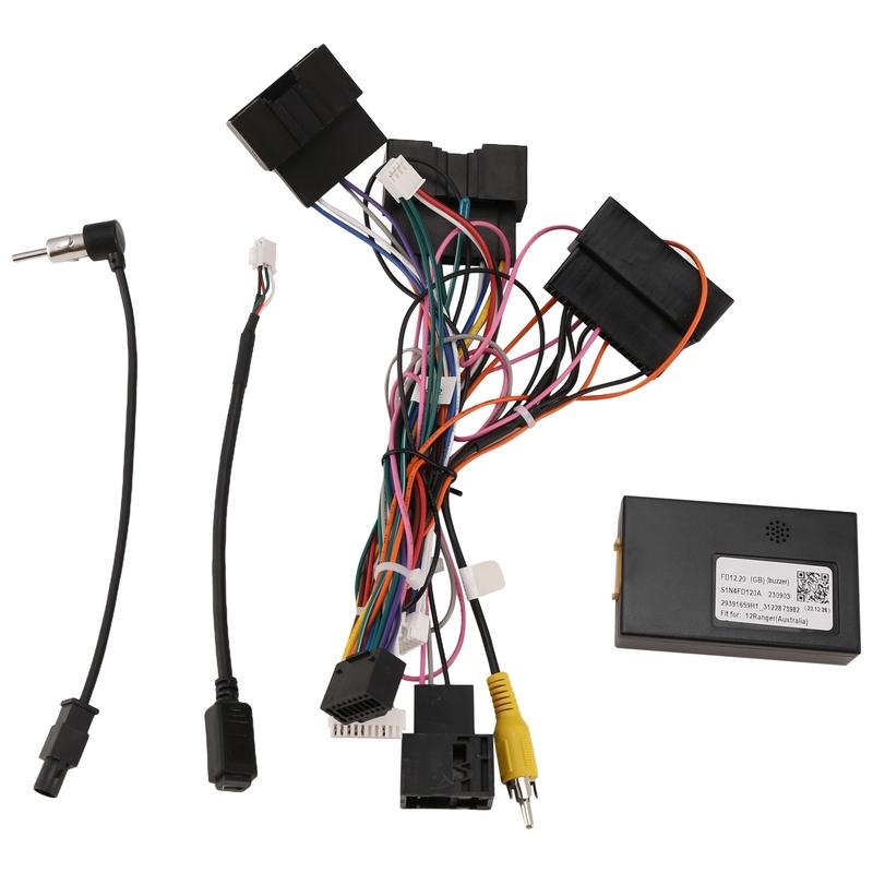 L10A Car Radio Cable Android Head Unit Power Wiring Harness Socket Connector With Canbus For Ford Ranger 2012 (AUS)
