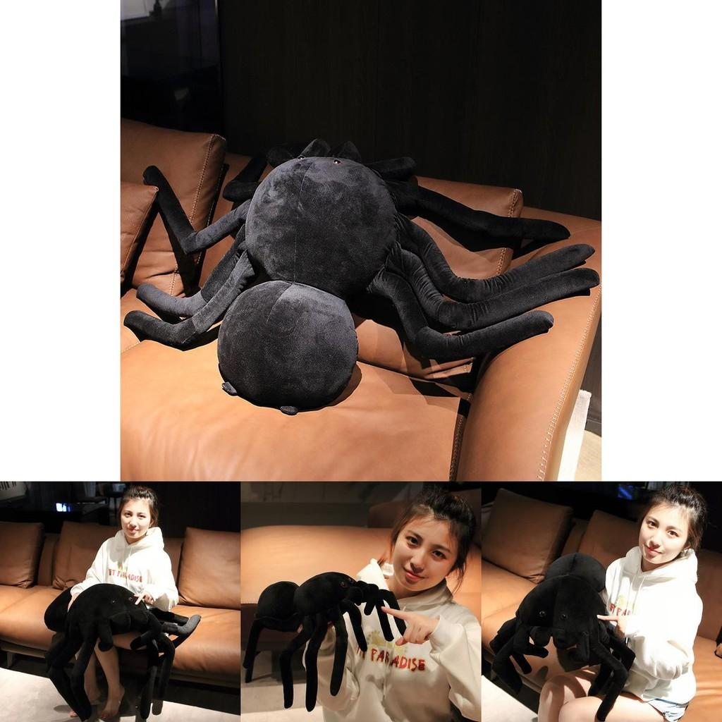 Black Spider Plush Toy Soft And Cuddly Ideal For Pranks And Sofa Cushions