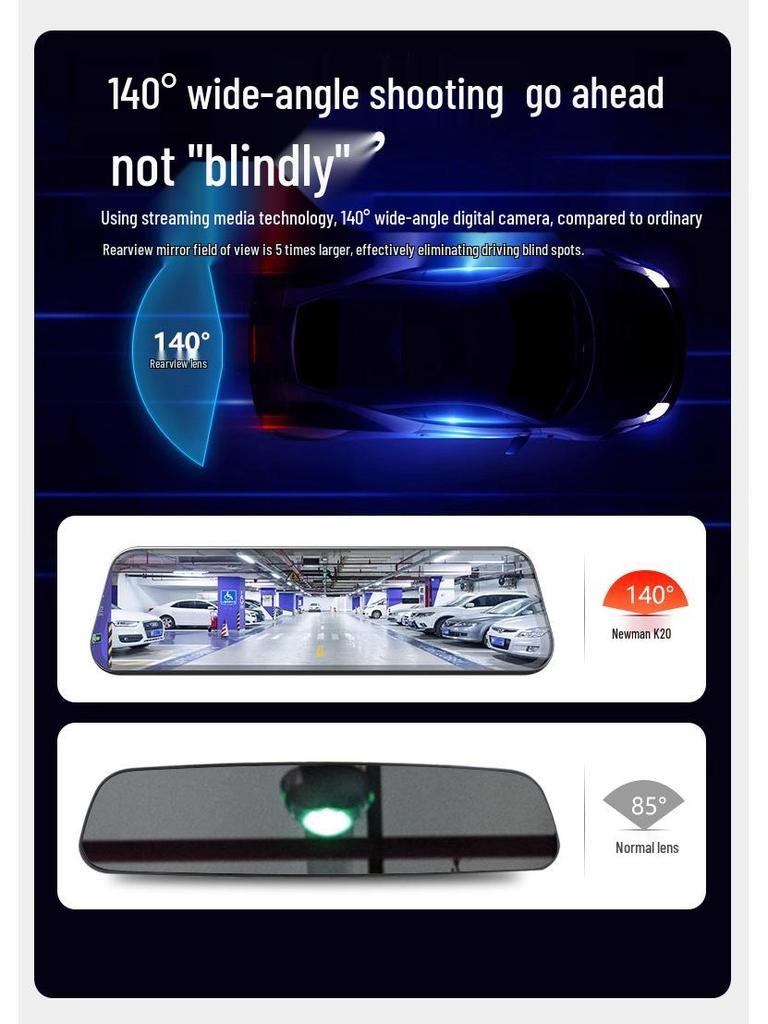 Флагманский видеорегистратор Newsmy Newman K20, запись 4K UHD спереди и сзади, панорамная потоковая передача, подключение к телефону