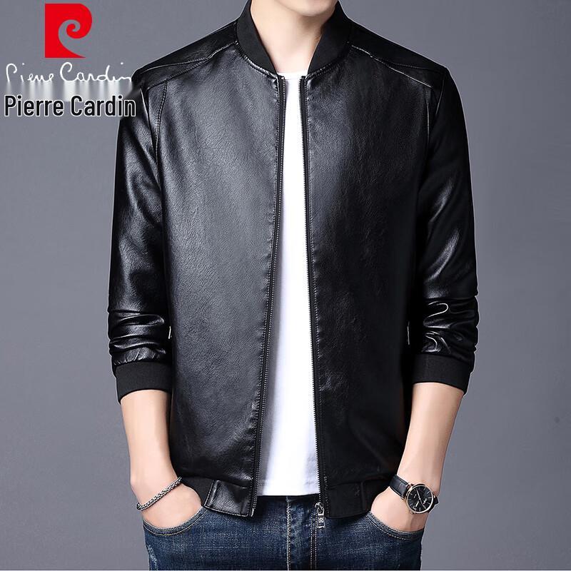 Pierre Cardin Men's Loose Fit Faux Leather Jacket