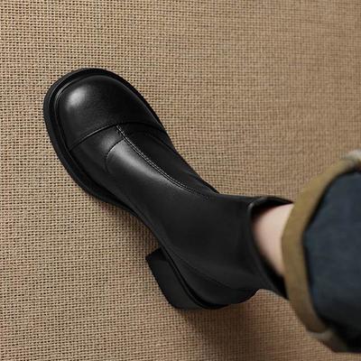 Микрофибра Зимние Круглый Носок Современная Платформа Размер 33 Ботинки Размер 43 Офисная Леди Женская Мода Ботильоны