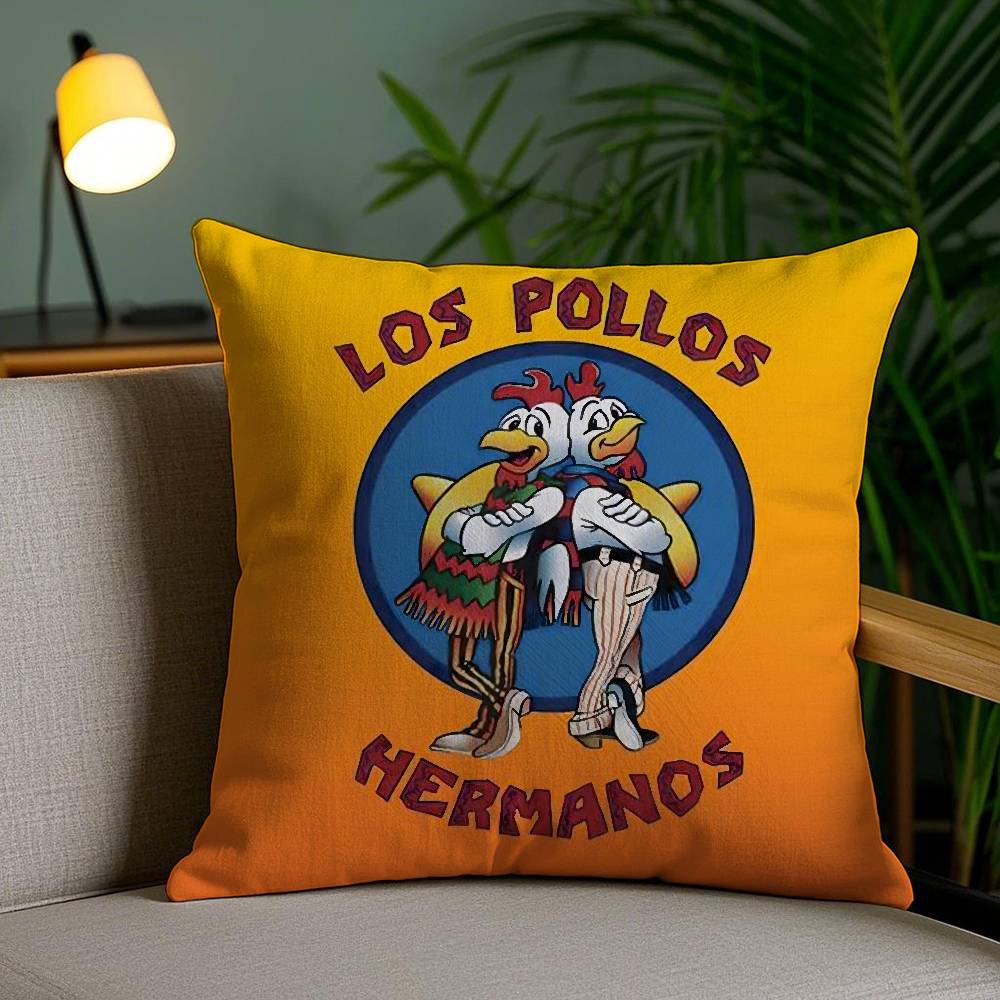 Los Pollos Hermanos Pillow Case Office Sofa Dorm Chair Back Short Plush Double-sided Printing Home Cushion Cover