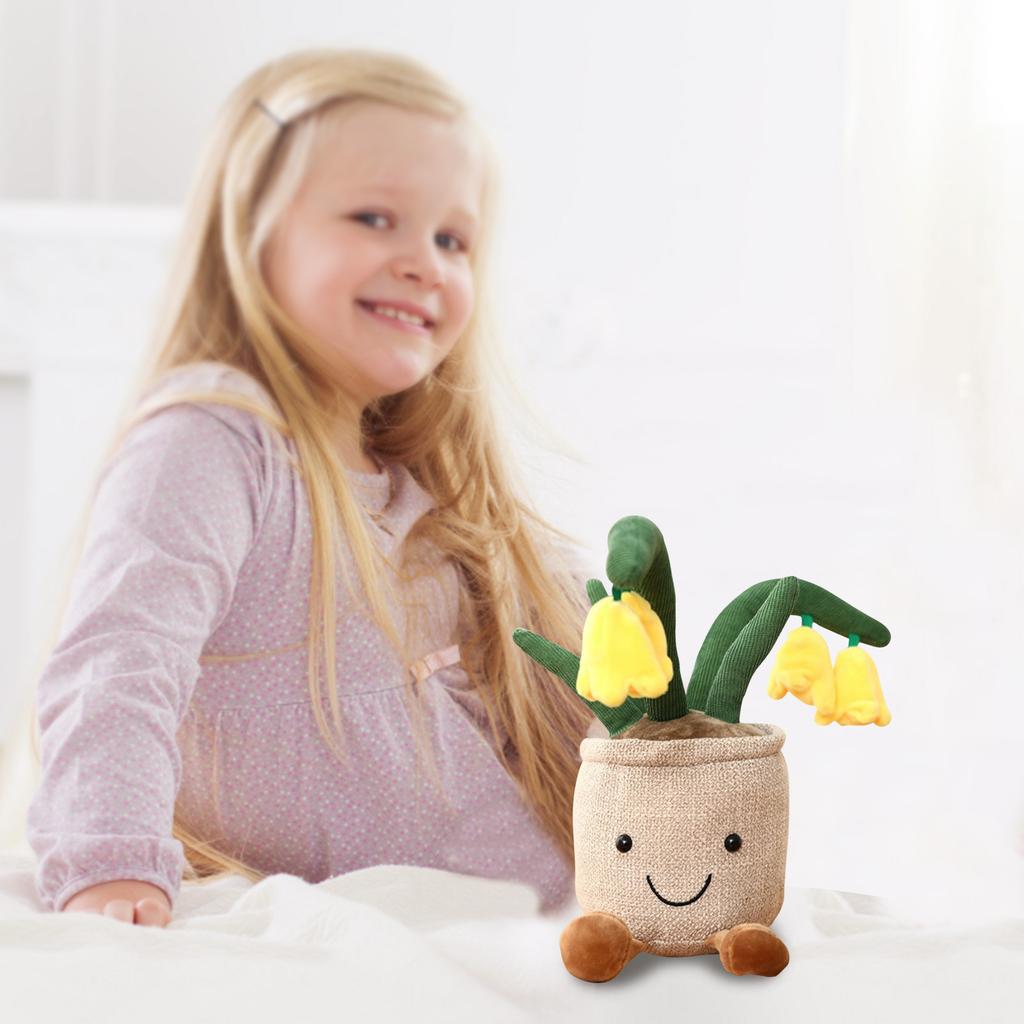 Подушка-цветок, плюшевый цветочный горшок, дюймовое украшение, мягкая и дружелюбная игрушка для детей