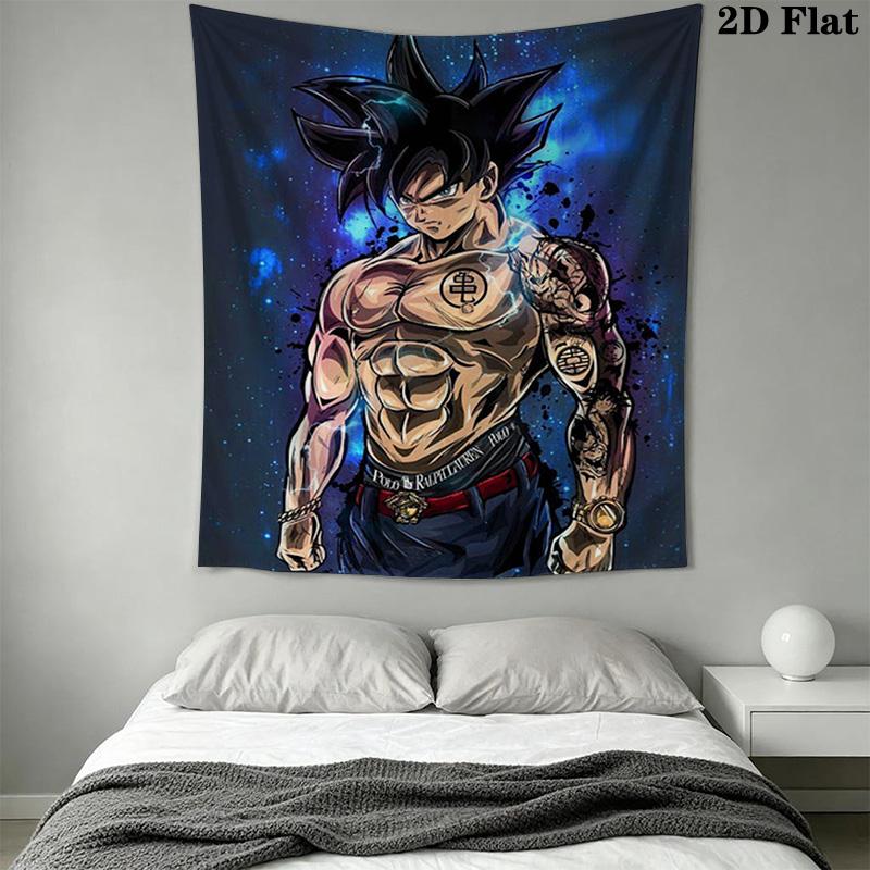 Super Saiyan God Goku Vegeta Tapestry Background Cloth Fashion Print Atmospheric Background Cloth Background Wall Hanging Cloth Work Of Art