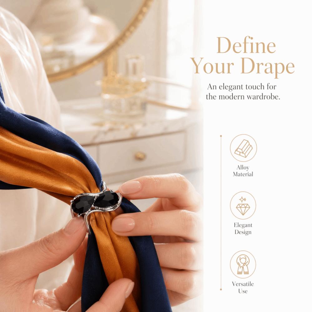 Alloy Scarf Ring Multifunctional Corner Knotting Buckle New Scarf Buckle Scarf Fixing