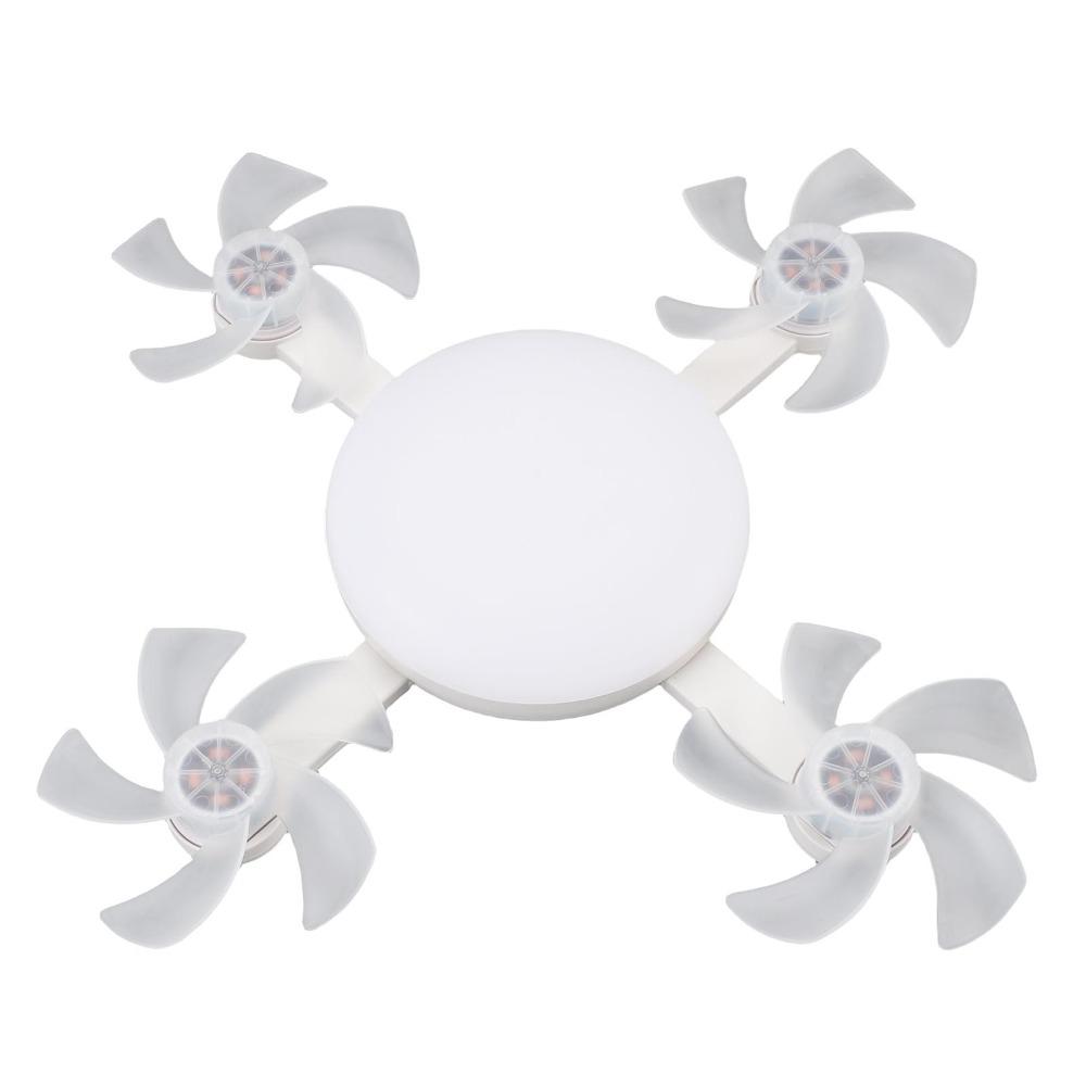 with Remote Control Socket Fan Light 3 Colors Lamp Plug in Ceiling Fan Living Room
