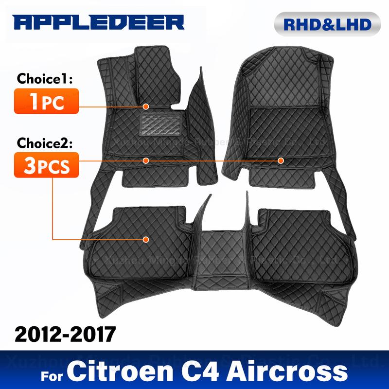 Автомобильные коврики для Citroen C4 Aircross 2012 2013 2014 2015 2016 2017 Пользовательские автомобильные подкладки для ног аксессуары для салона автомобиля