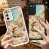 Phone Case: 2D flat, suitable for Samsung Galaxy A34 A35 M05 M06 S20 S22 S21 FE Plus 5G protective cases, seaside little girl with a rabbit, perfect C