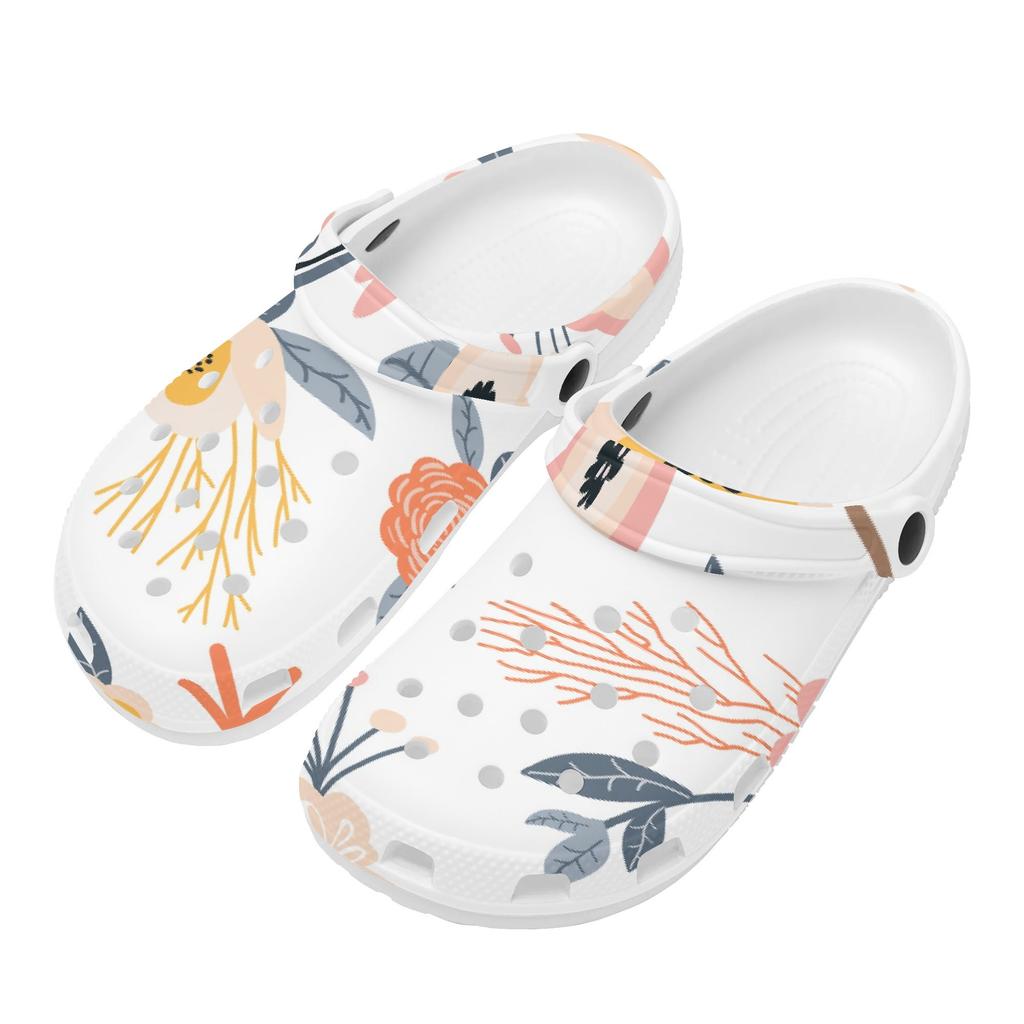 Bright Printed EVA Travel Clogs Unisex Ventilated Soft Travel Use Slip On Beach Garden Daily Walking Leisure Sandals Beach Wear