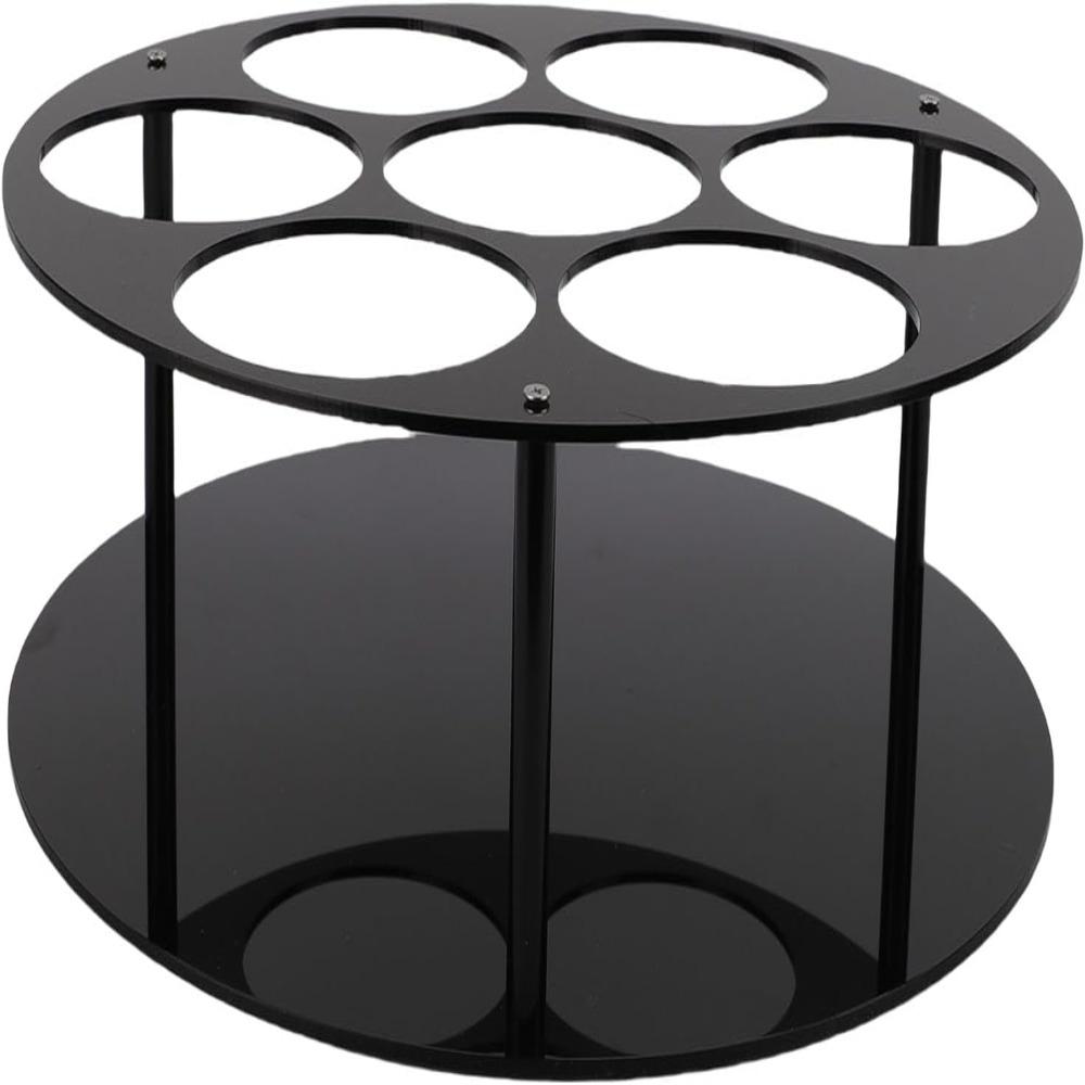 7 Holes Design Syrup Organizer 360 Rotatable Bottle Organizer Stand For Bar Station