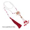 Long Hanfu Necklace Tassel Ethnic Pearl Pendant Elegant Chinese Pearl Necklace  Horse Face Skirt