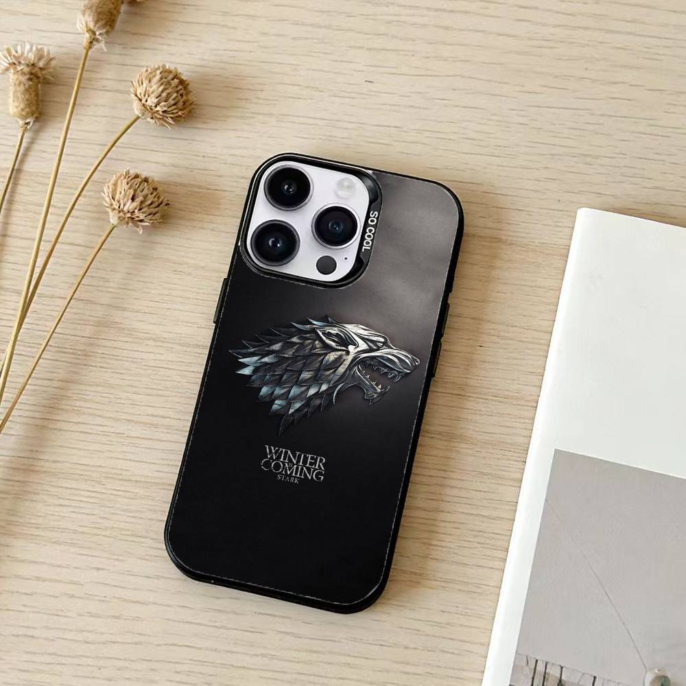 winter coming stark Phone Case Color Silver Shell For IPhone 17 16 15 14 13 12 11 Pro Max Plus