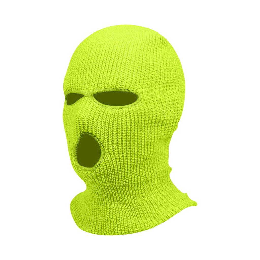 Three Hole Candy Colored Wool Hat With A Hood For Outdoor Cycling Windproof Mask