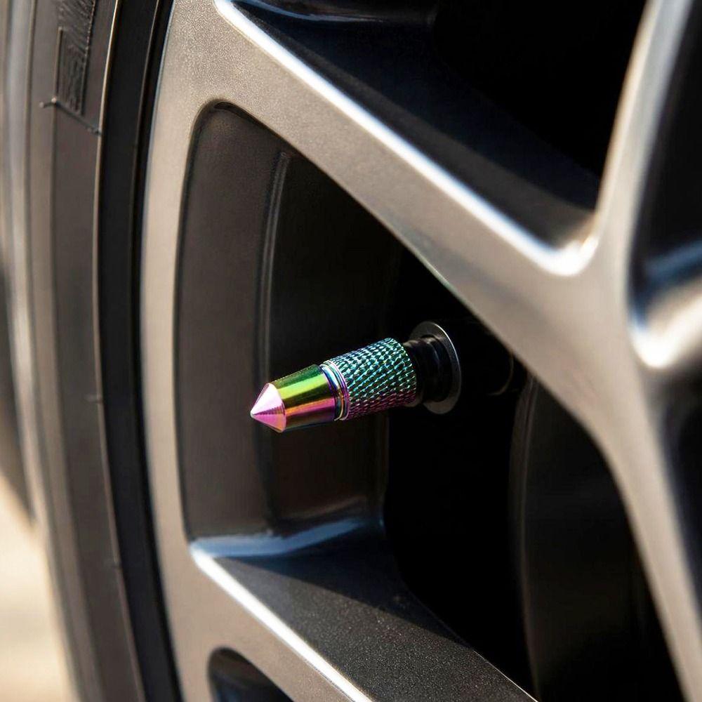 4pcs Aluminum Anodized Tire Valve Caps  for Car SUV Truck
