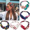 Bohemian Hairbands Print Headbands for Women Girls Retro Cross Knot Turban Bandanas Ladies Headwear Hair Accessories Scrunchie