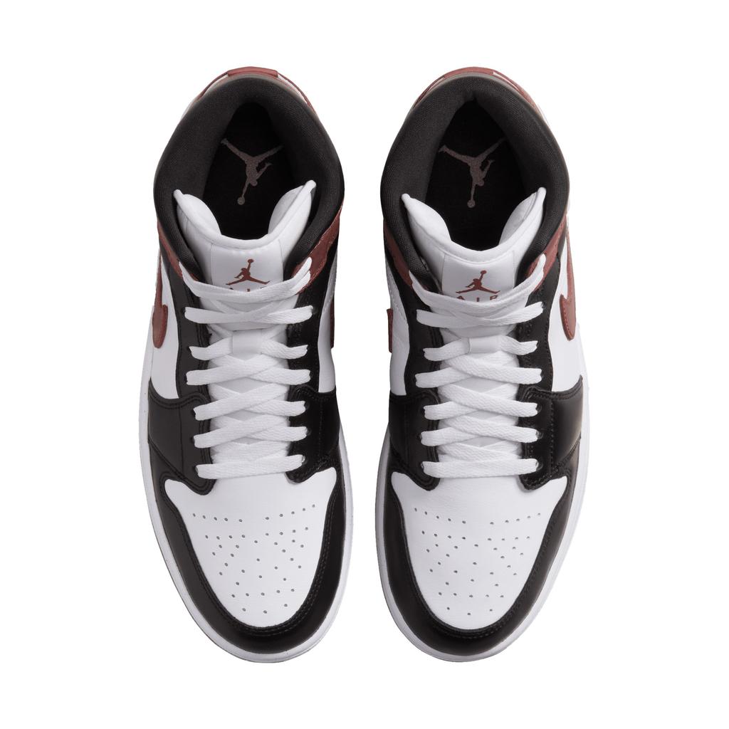 Air Jordan 1 Mid 'Белый Красный Черный' Мужские HF3216-102