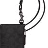 Coach Zip 8 Логотип Бренда Печать Покрытие Холст И Телячья Кожа Держатель Для Карт Мужской Держатель Для Карт Угольно-Черный CAJ46-QBMI5