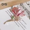 Magnolia Brooch Zinc Alloy Pin with Oil Dripping Process Decorative Pin T-Shirts Dresses Coats Badge Jewelry Accessory