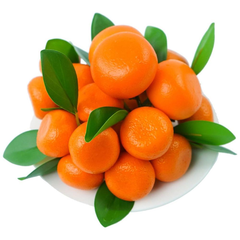 And Leaves 3-6 Branches Home Ornaments Artificial Fruit Fake Oranges Party Decor Tangerine Model