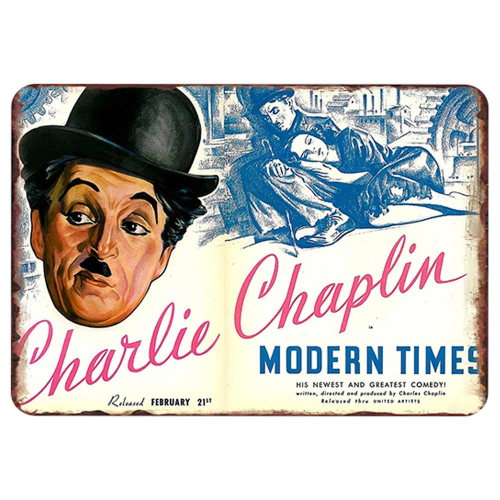 Mfoever Chaplin Винтажный Металлический Жестяной Плакат Шэбби Шик Ретро Жестяные Вывески Табличка Металлический Плакат Спальня Паб Бар Настенный Декор X см