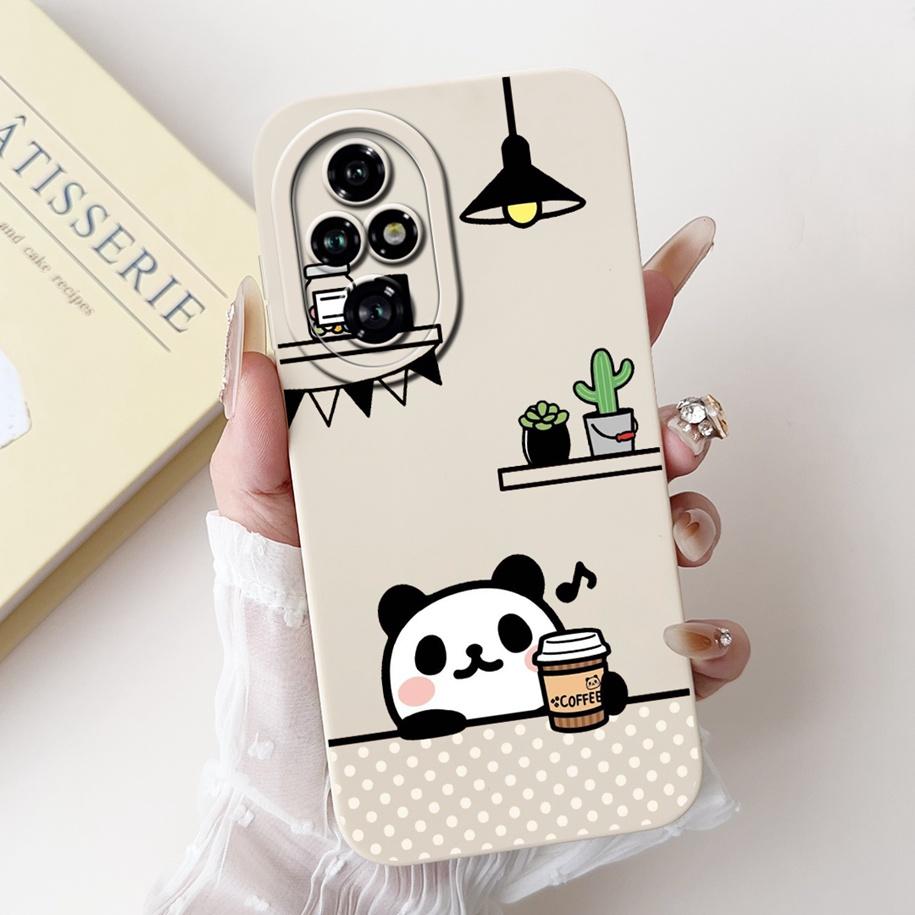 For Honor 200 Pro 5G Case ELP-AN00 Cover Cute Cartoon Panda Cat Shockproof Fundas For Honor200 Pro Bumper on Honor 200Pro Hoesje