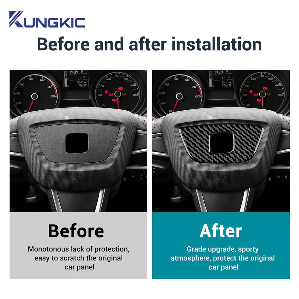 Наклейка из настоящего мягкого углеродного волокна для Seat Ibiza 2009 2010 2011 2012 2013 2014 LHD RHD Отделка центральной рамки рулевого колеса автомобиля Аксессуары