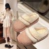 Fur Slippers For Women Winter Fluffy Fashion Warm Thick Sole Plush Cozy Slides For Home Indoor Platform Shoes