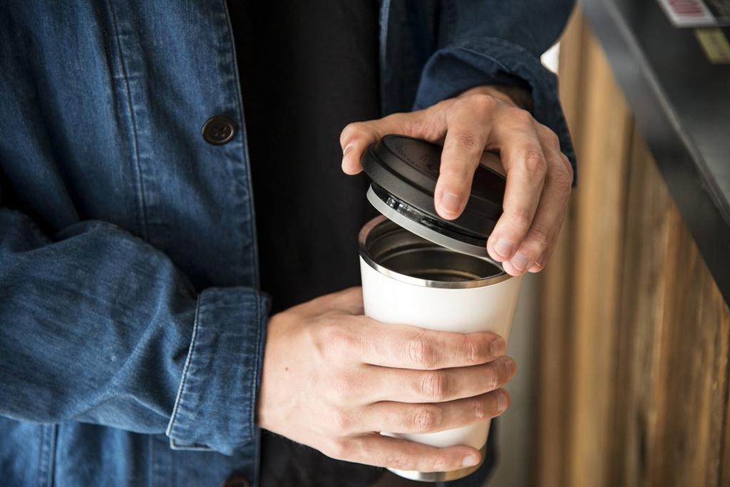 Термокружка мобильный стакан БЕЛЫЙ М16-35