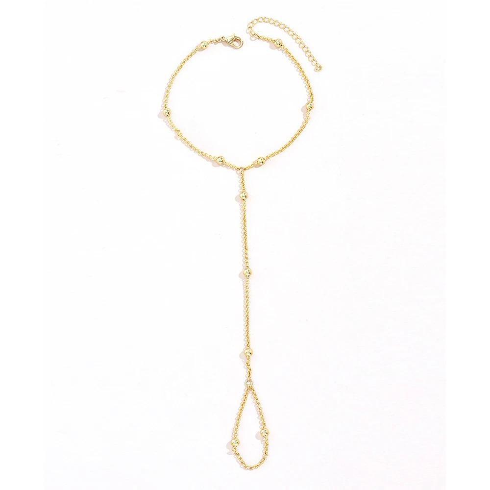 Простой браслет-цепочка Креативный бронзовый бисер Ручная работа Новый браслет класса люкс Женский