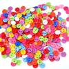 Jjyy 200Pcs 2 Hole Round 9Mm Randomly Mixed Plastic Two-Hole Buttons For Diy Scrapbooking Cartoon Buttons, Suitable For Clothing