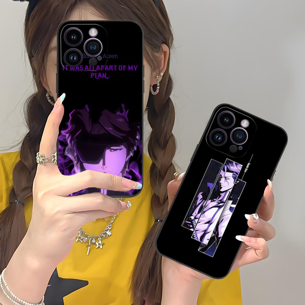 Чехол для телефона Bleach Айзен Сосуке для iPhone 16 15 14 13 12 11 X XR XS 8 7 Pro Max Plus Mini Цветная печать Чехол для мобильных телефонов