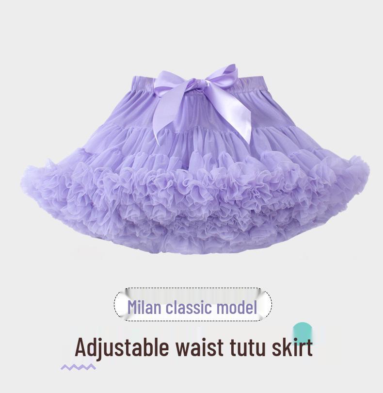 Синяя юбка-пачка принцессы: Платье из сетчатой пряжи для девочек на весну/лето