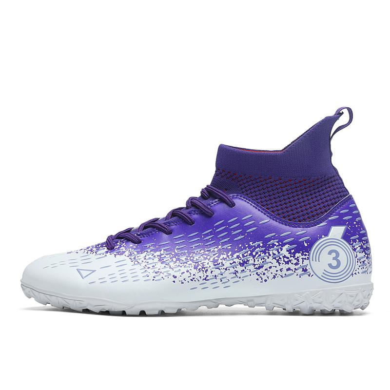 Новые высококачественные амортизирующие противоскользящие износостойкие высокие кеды для детей и взрослых с короткими шипами для уличного футбола