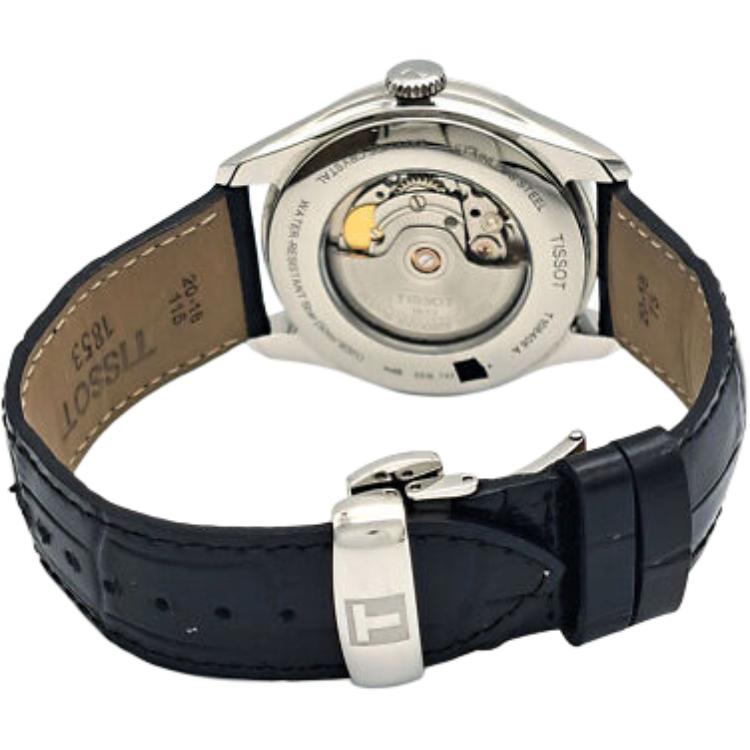 Tissot Механический механизм 50 метров Водонепроницаемость Мужские часы Часы 41 мм Черный циферблат Корпус из нержавеющей стали T108.408.16.057.00