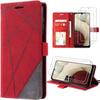 Protective Case - BOOLING - for Samsung Galaxy A12 - Red - Shockproof - Tempered Glass Included