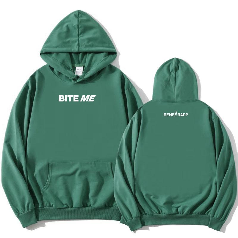 Reneé Rapp Bite Me Hoodies 2025 Album Graphic Printing Sweatshirts Hooded Long Sleeve Fashion Pullovers Fleece Women Hoodie Girl