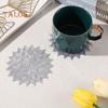Coaster Easy To Clean Dining Table Protector Pad Heat Resistant Flower Shape Cup Mat for Home Kitchen