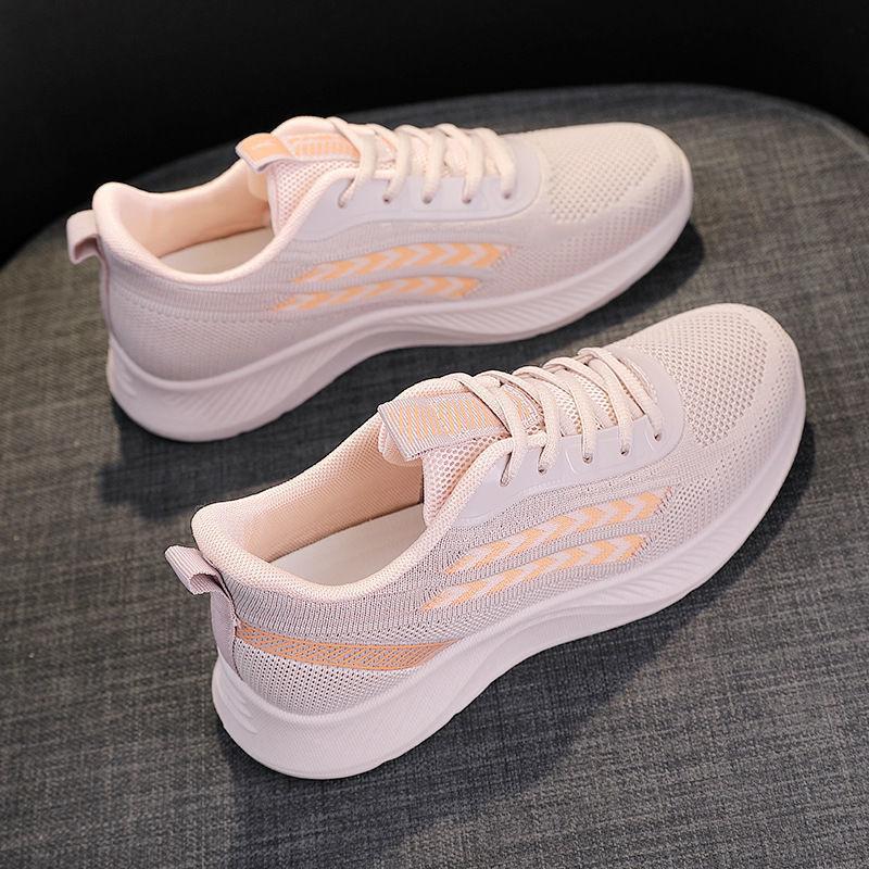 Flying Woven Women's Shoes Spring and Summer New Casual Wearproof Soft Bottom Lightweight Breathable Sneaker