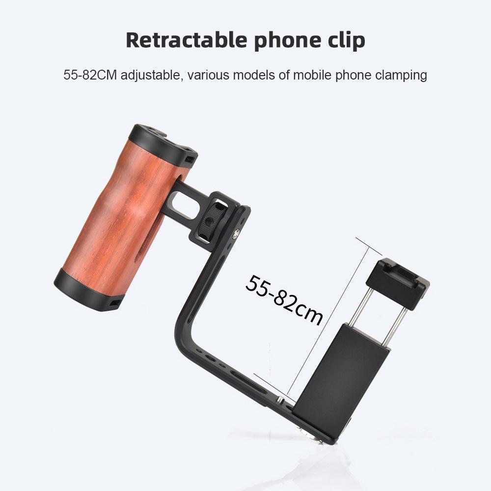 Universal Smartphone Video Grip Handle Handheld Vlog Bracket for Phone Smartphone Video Rig Kit